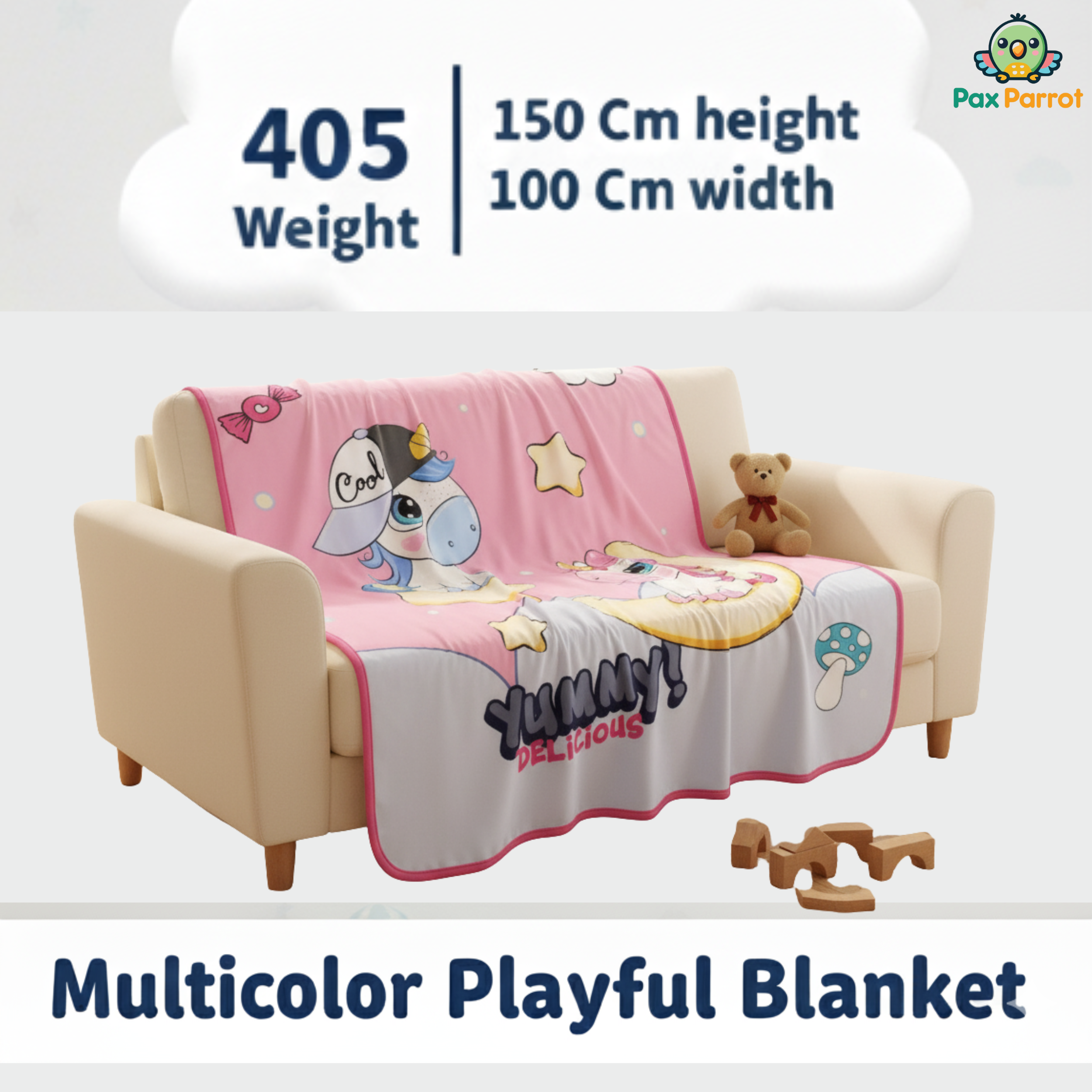 Premium Baby Blanket – Soft Plush 150×100 cm for Newborns & Kids