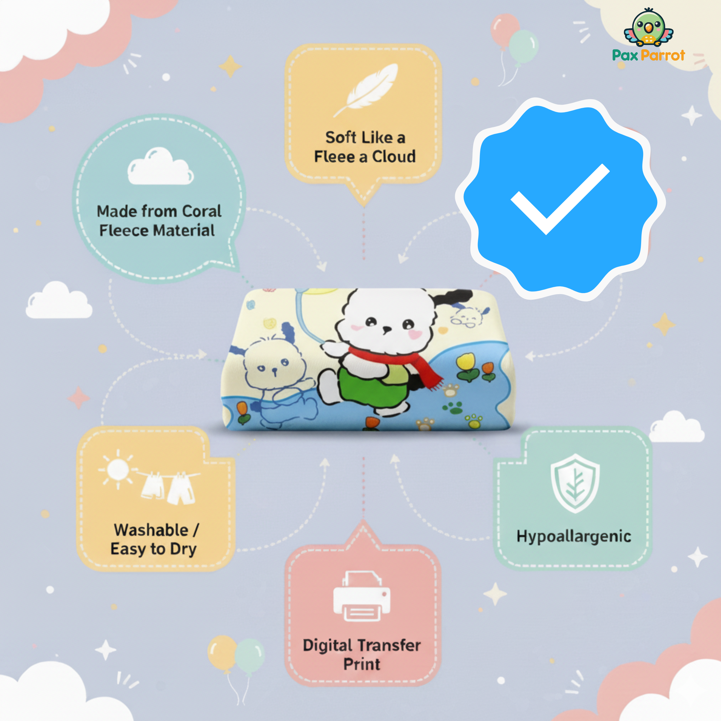 Premium Baby Blanket – Soft Plush 150×100 cm for Newborns & Kids