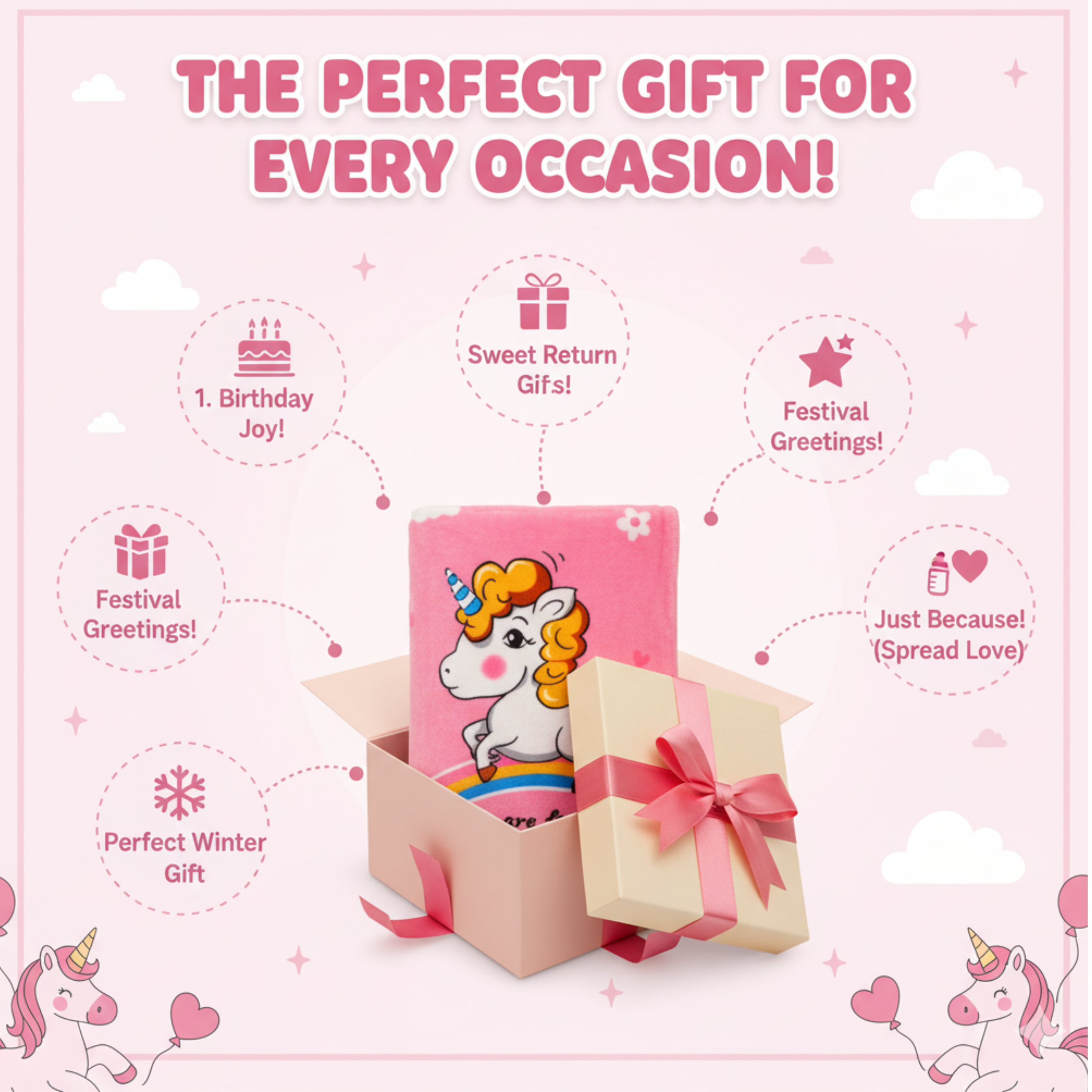 Premium Baby Blanket – Soft Plush 150×100 cm for Newborns & Kids