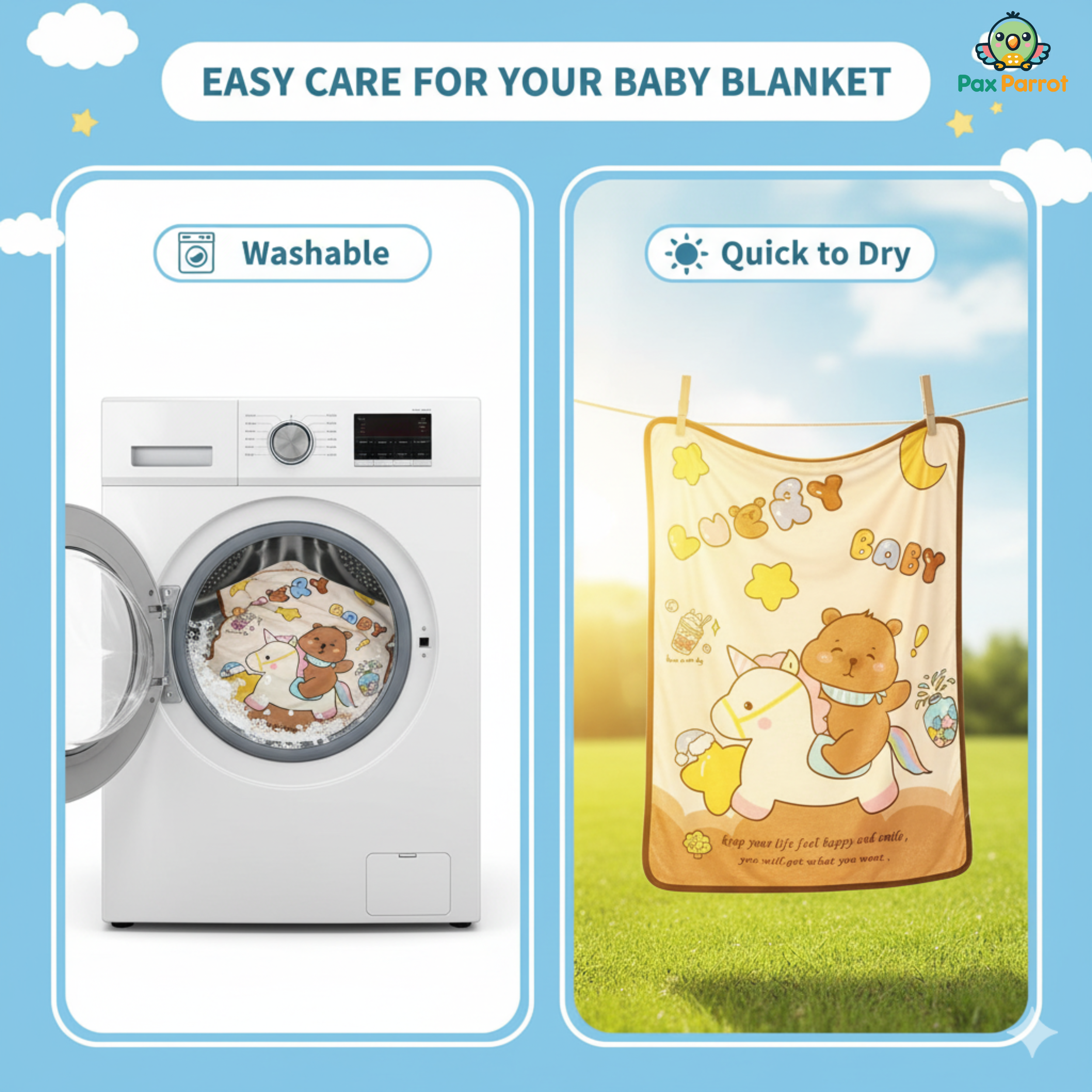 Premium Baby Blanket – Soft Plush 150×100 cm for Newborns & Kids