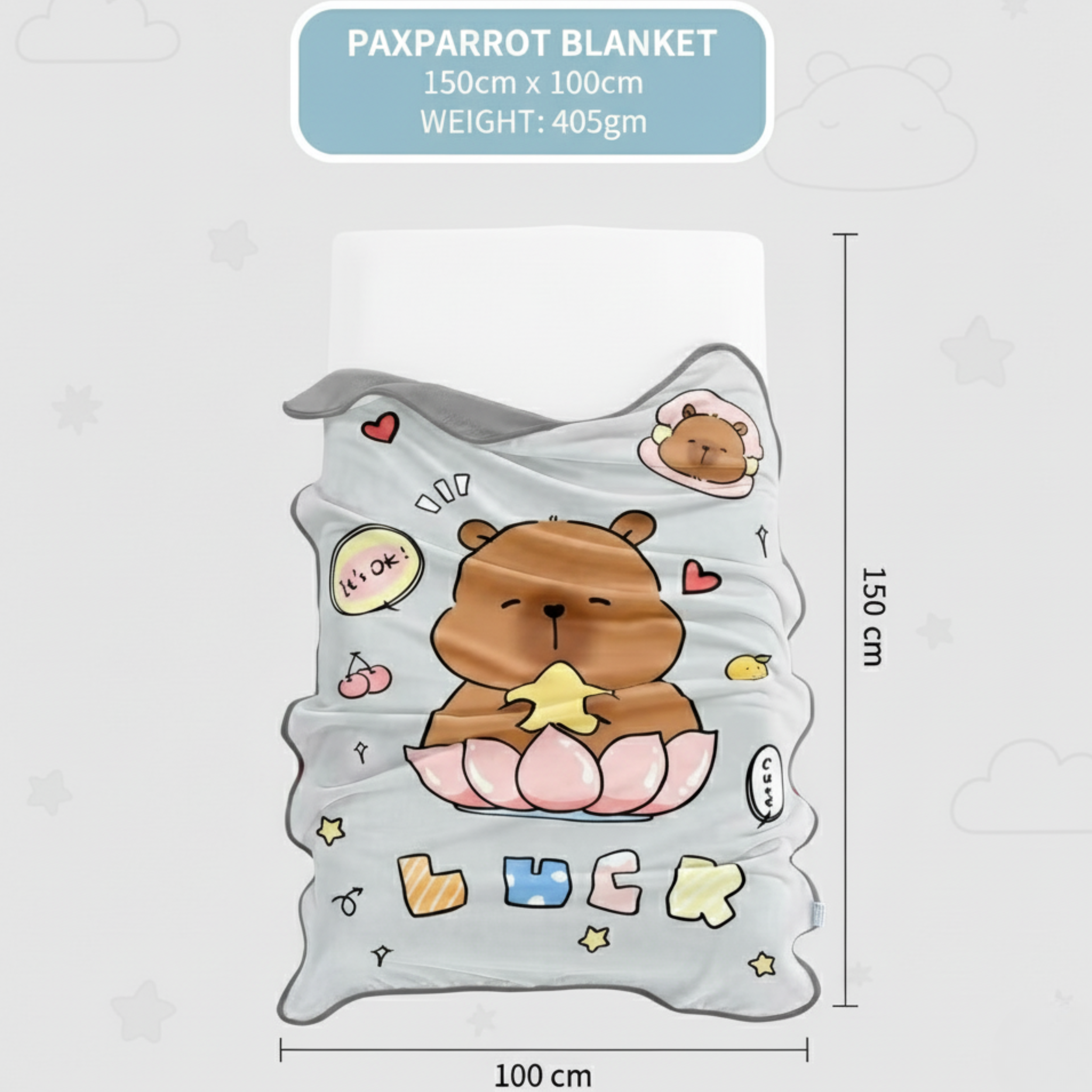 Premium Baby Blanket – Soft Plush 150×100 cm for Newborns & Kids