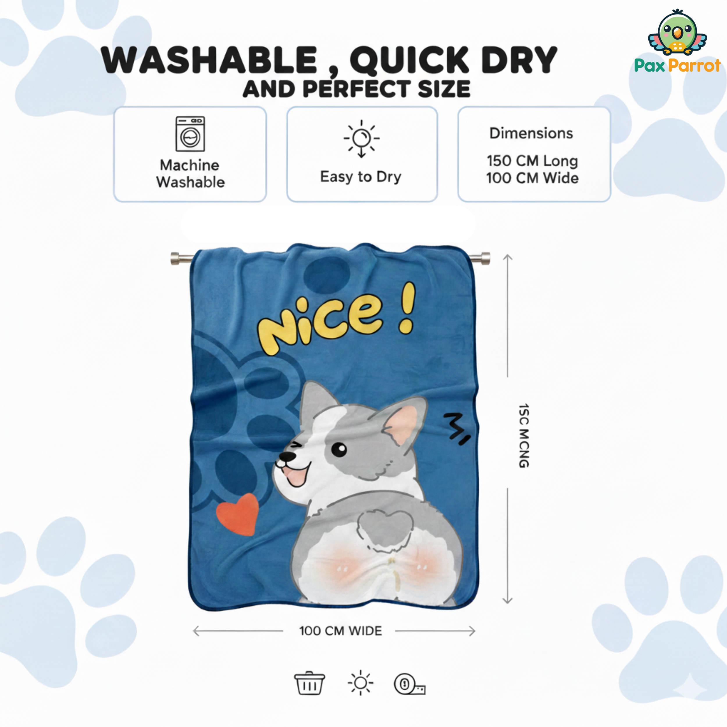 Premium Baby Blanket – Soft Plush 150×100 cm for Newborns & Kids