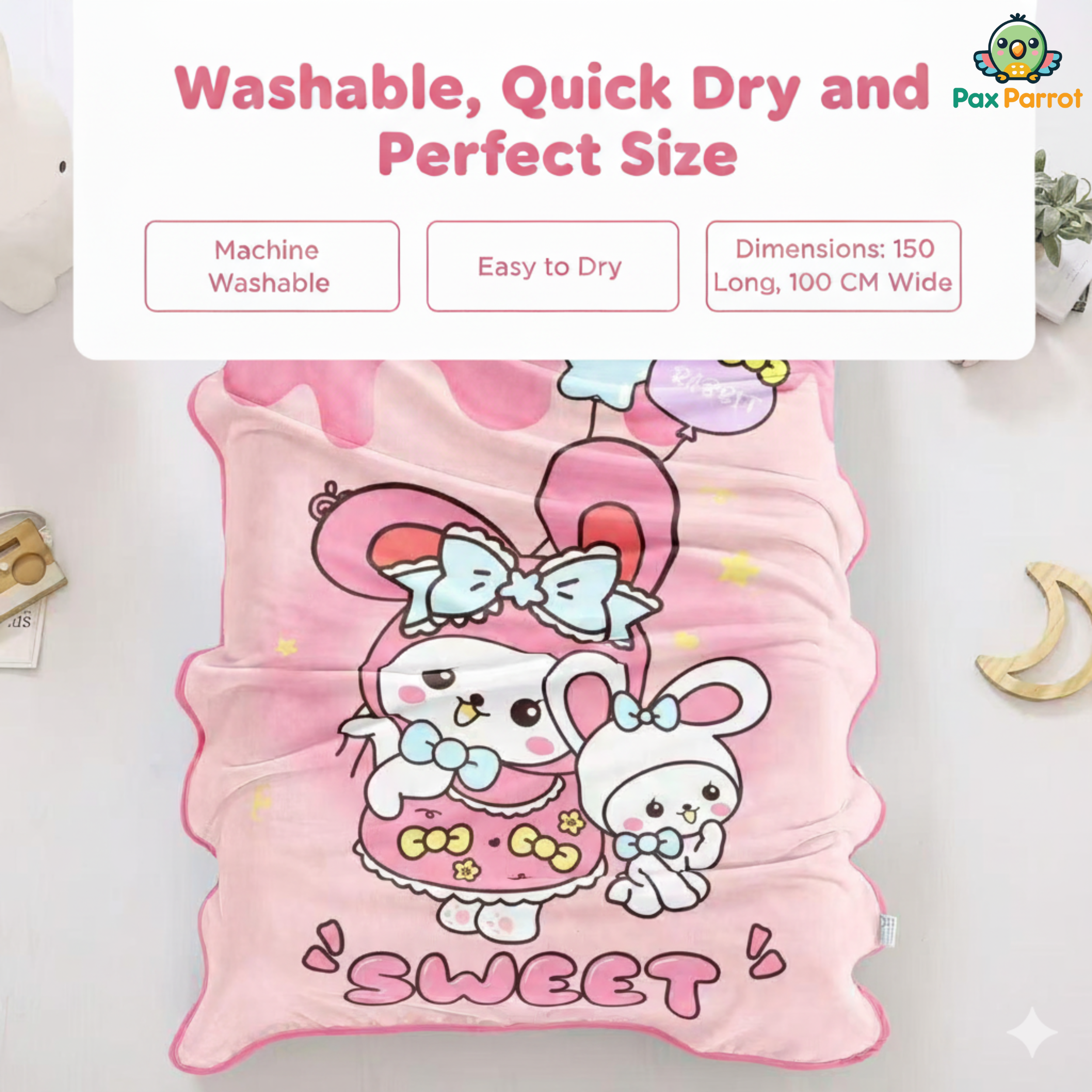 Premium Baby Blanket – Soft Plush 150×100 cm for Newborns & Kids