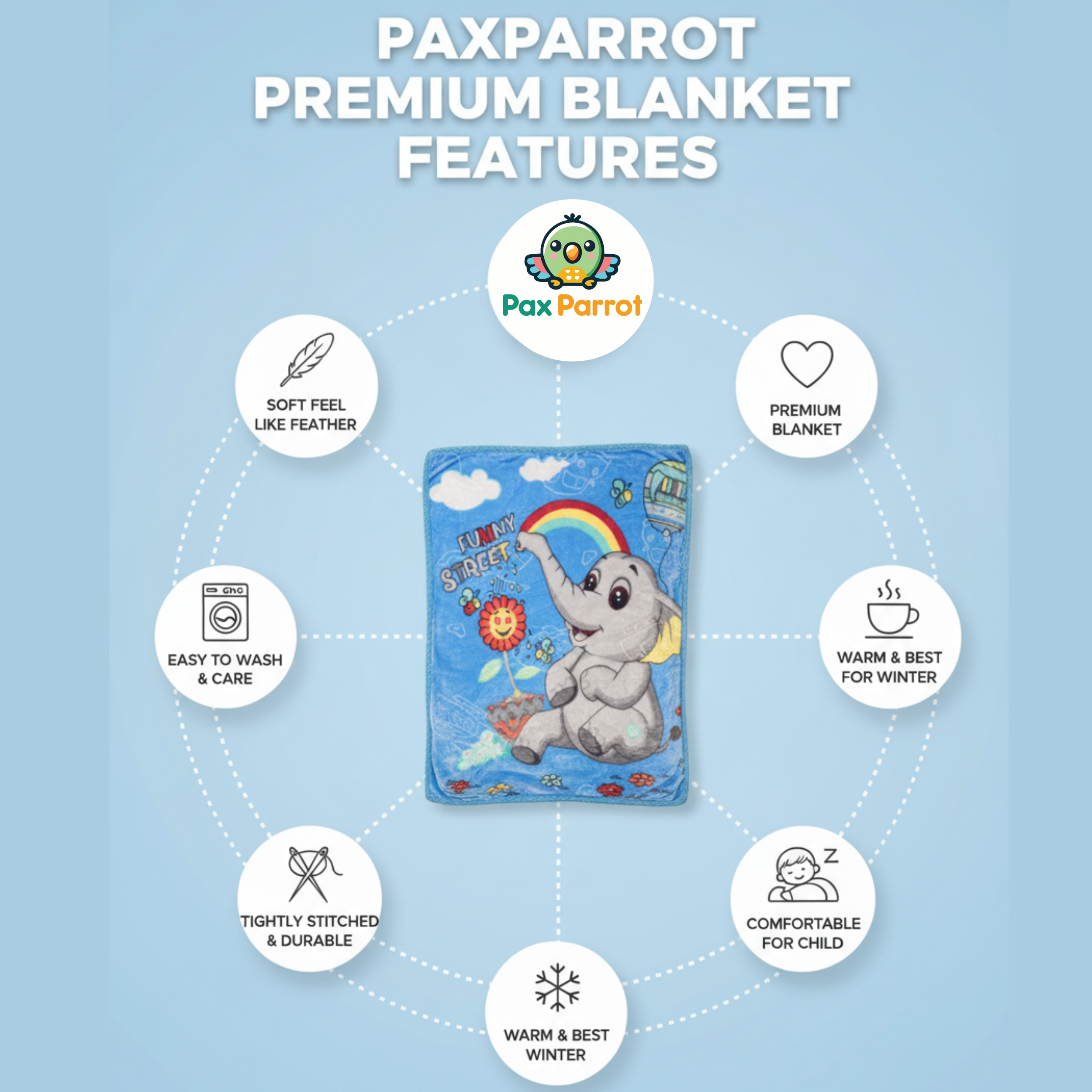 Premium Baby Blanket – Ultra Soft 675 g Plush Blanket for Newborns & Kids