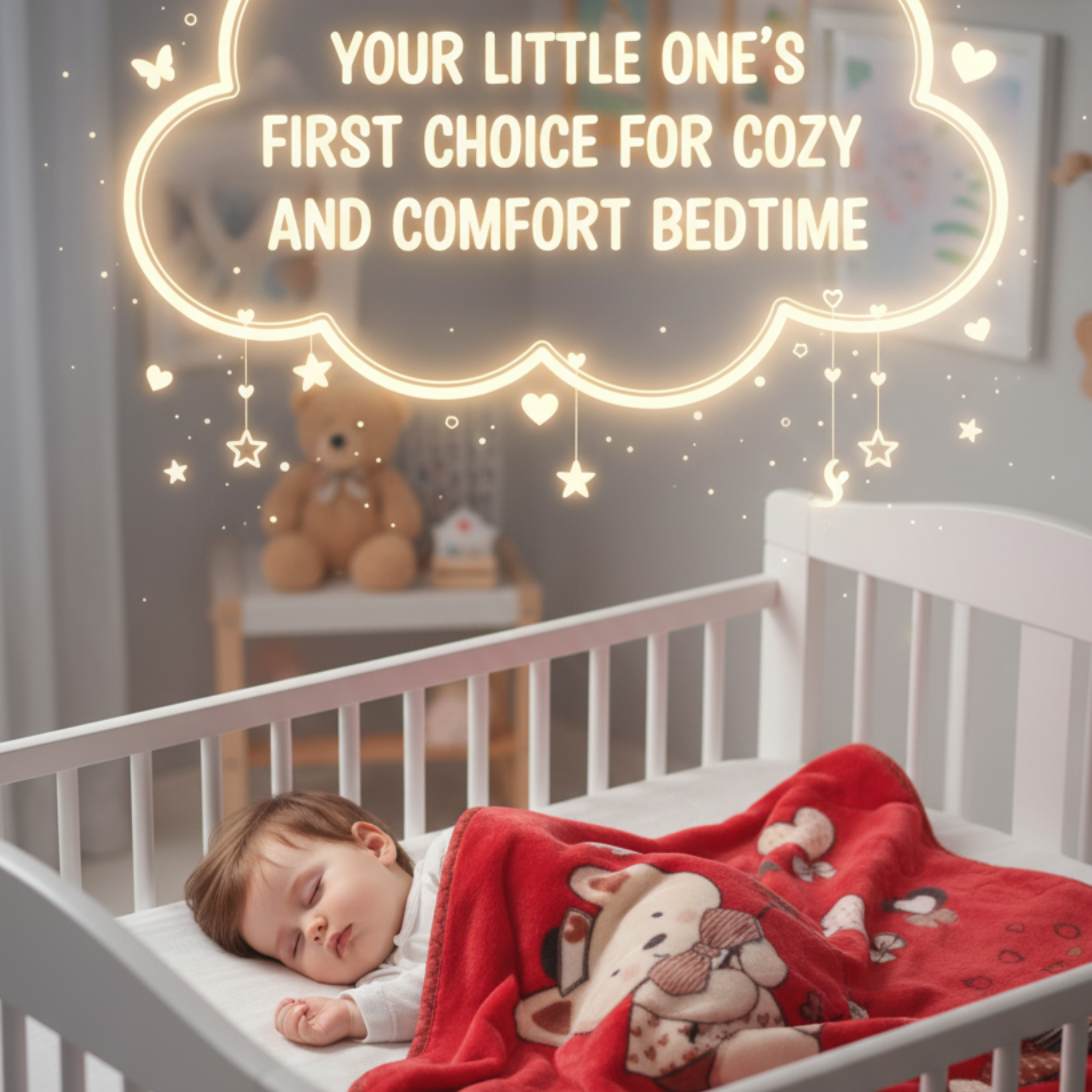 Premium Baby Blanket – Ultra Soft 675 g Plush Blanket for Newborns & Kids