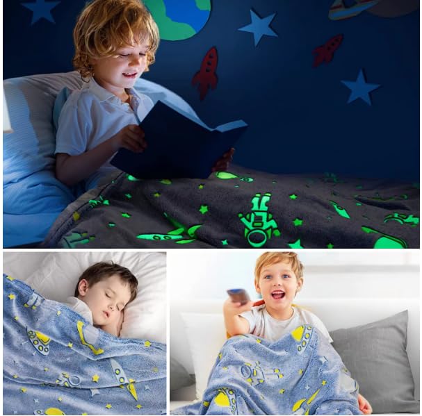 Small Night Glow Baby Blanket for Kids