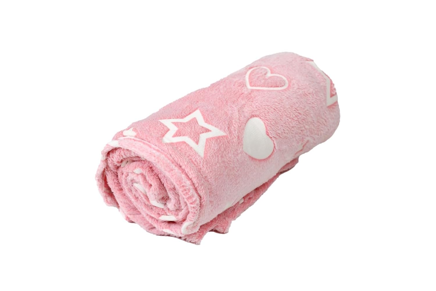 Stars & Hearts Design Small Night Glow Baby Blanket for Kids