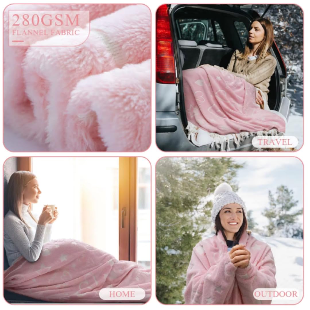 Glow-in-The-Night Queen Size Blanket