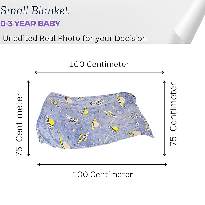 Small Night Glow Baby Blanket for Kids
