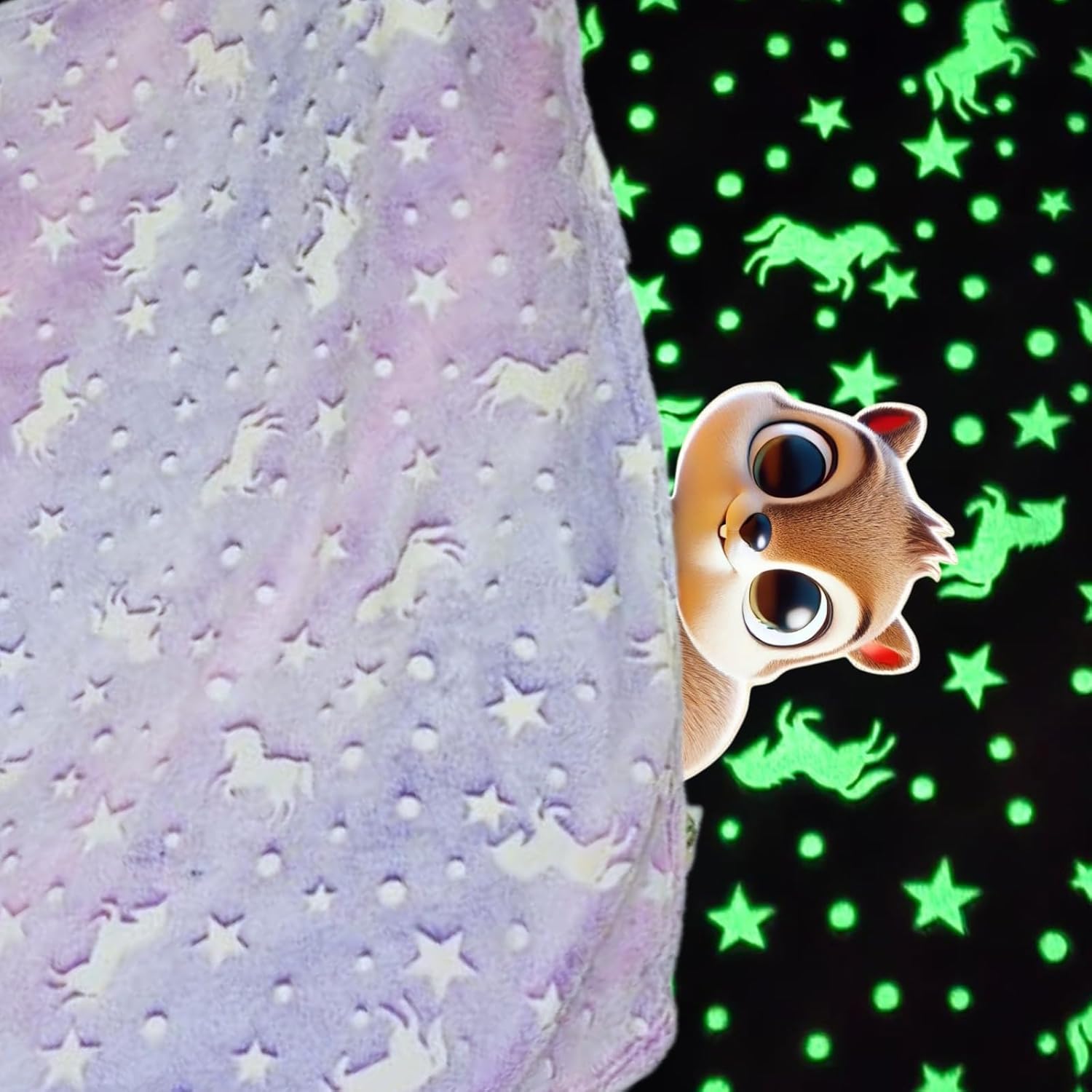 Glow-in-The-Night Queen Size Blanket