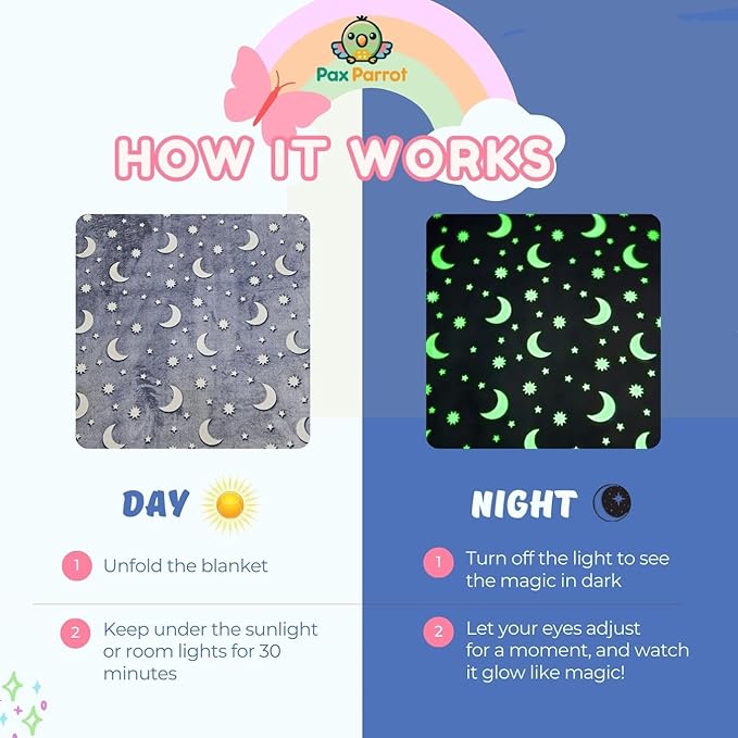 Glow-in-The-Night Queen Size Blanket