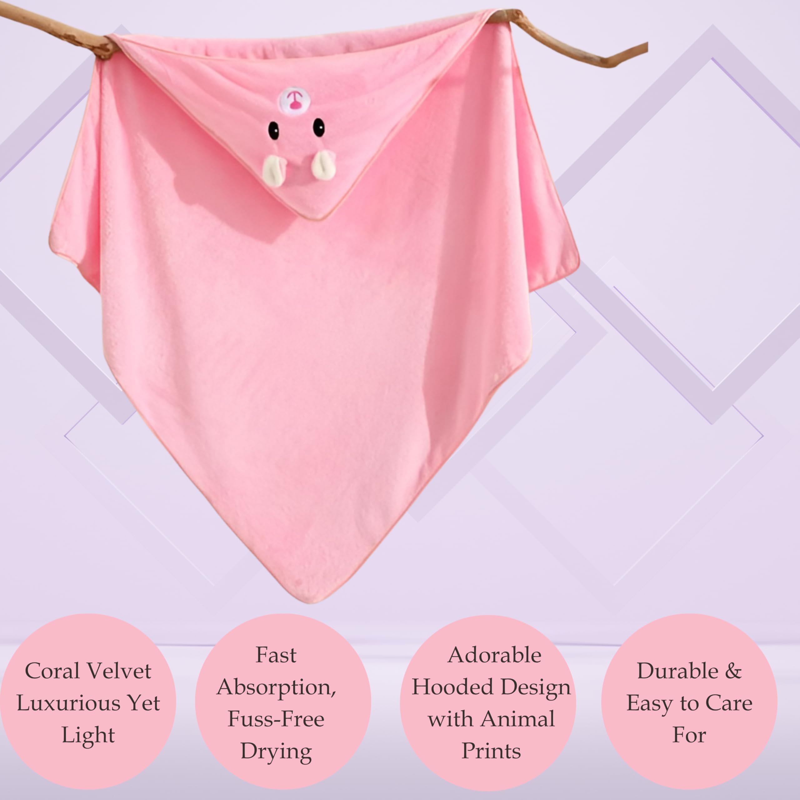 Hooded Baby Towels – 280 GSM Soft Cotton Bath Wraps
