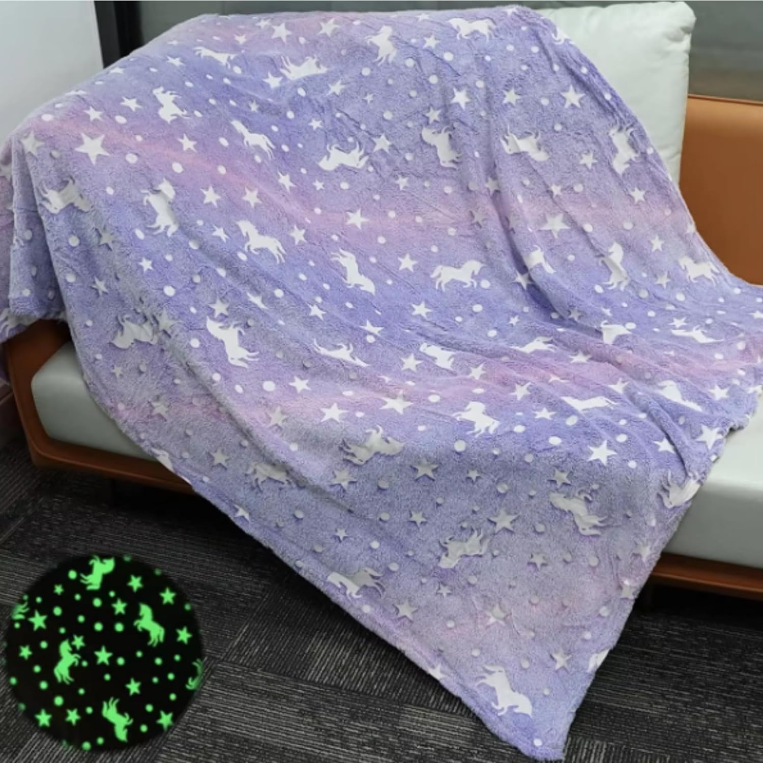 Glow-in-The-Night Queen Size Blanket