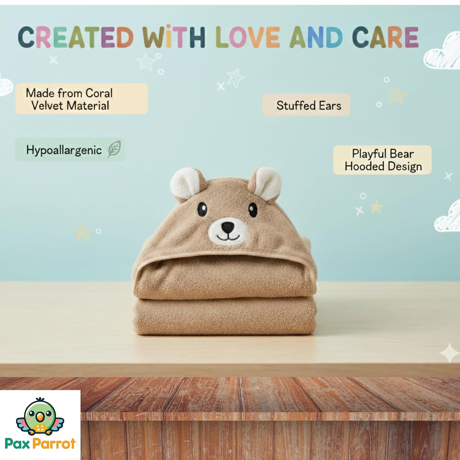 Hooded Baby Towels – 280 GSM Soft Cotton Bath Wraps