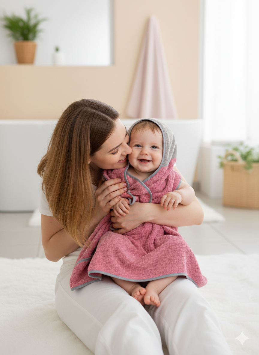 Baby Hooded Towel – Ultra Soft & Absorbent Cotton Bath Towel for Newborns