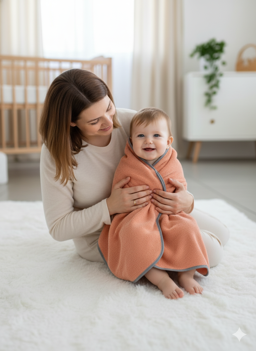 Baby Hooded Towel – Ultra Soft & Absorbent Cotton Bath Towel for Newborns