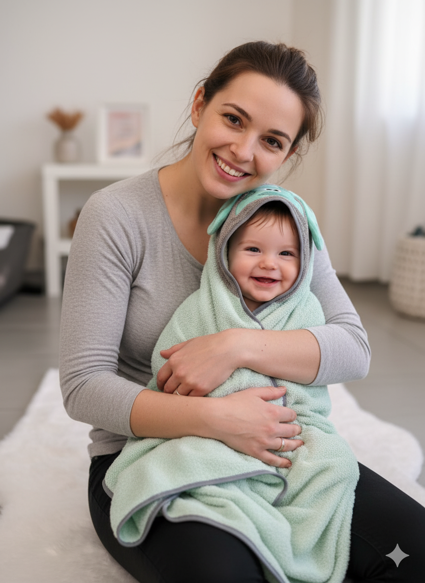 Baby Hooded Towel – Ultra Soft & Absorbent Cotton Bath Towel for Newborns