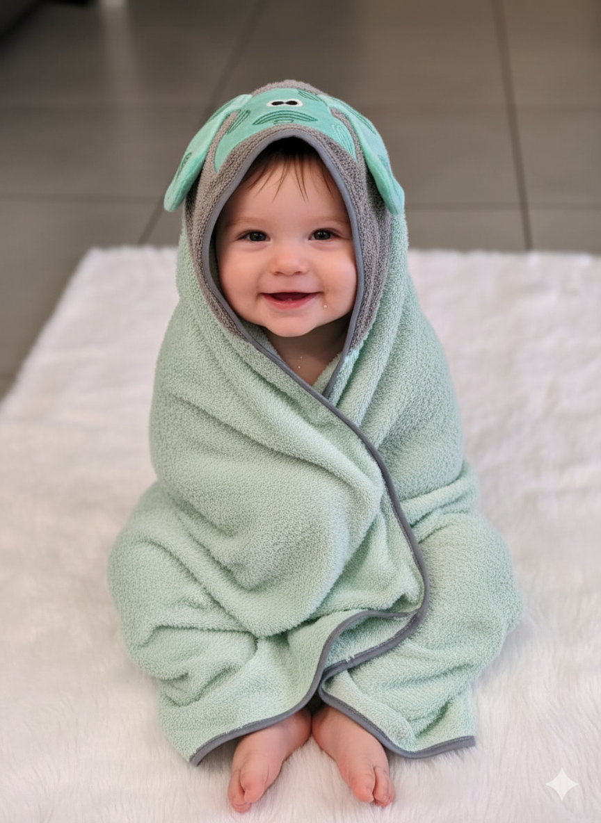 Baby Hooded Towel – Ultra Soft & Absorbent Cotton Bath Towel for Newborns
