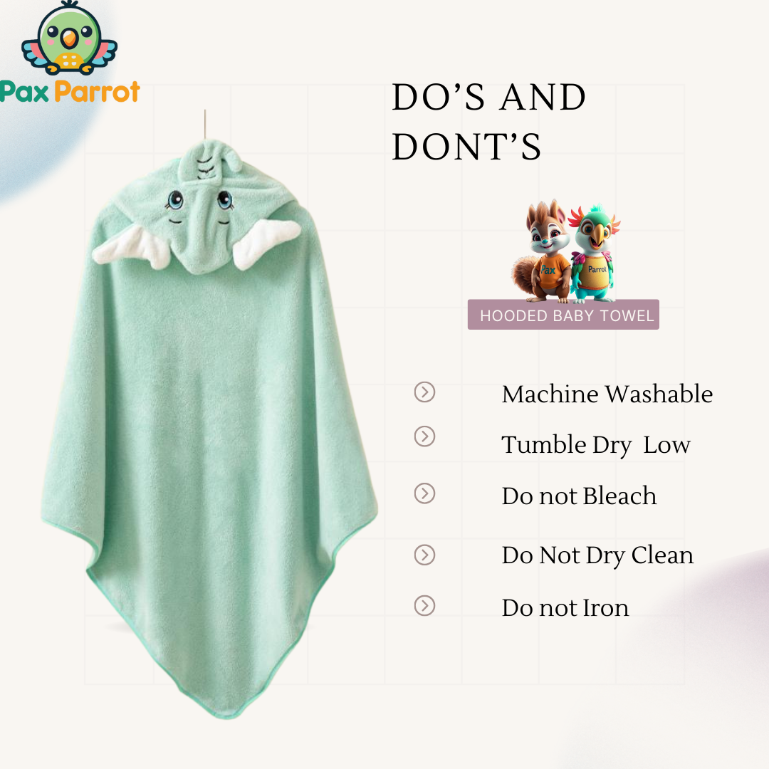Elephant Hooded Baby Towels – Soft, Absorbent & Adorable Bath Wraps