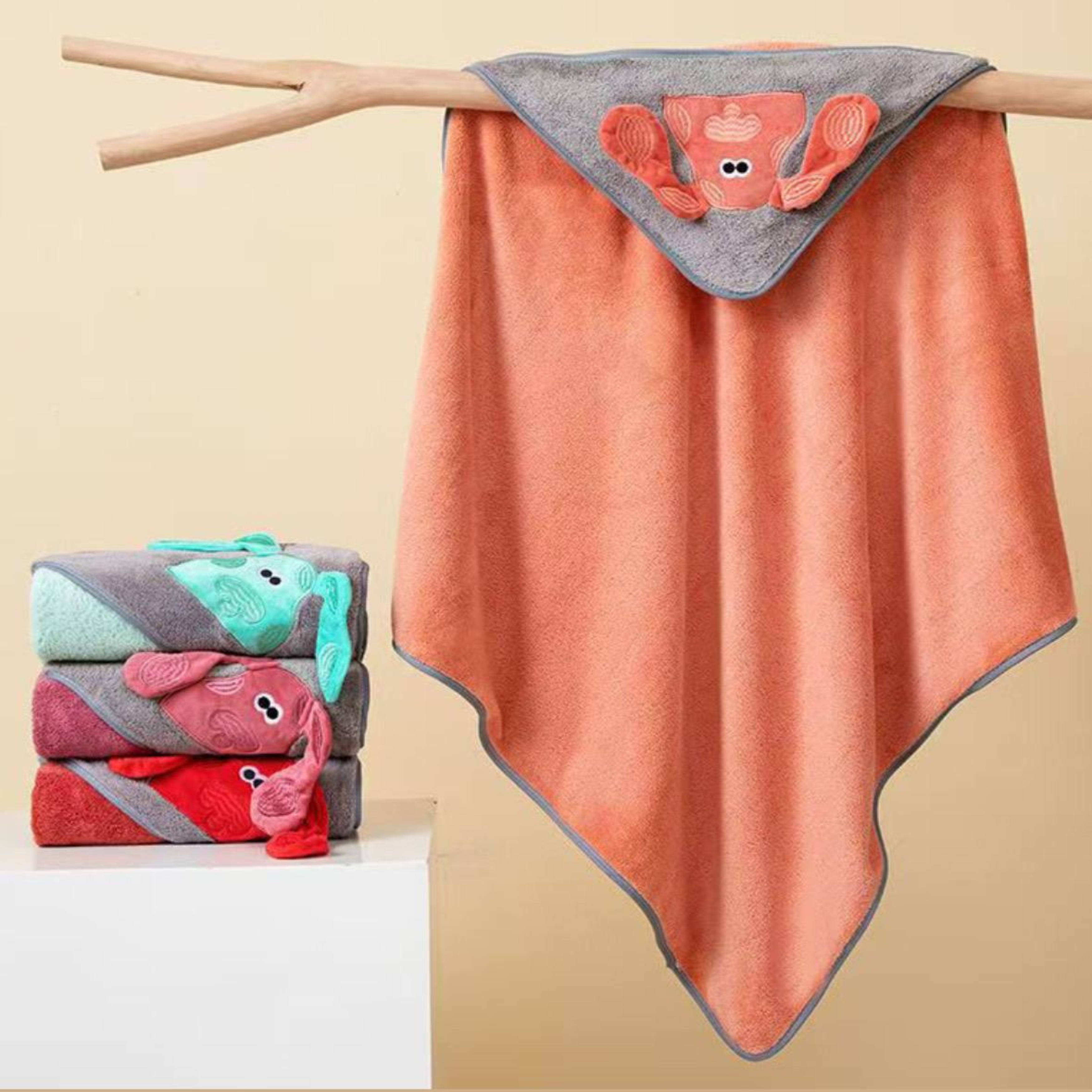 Baby Hooded Towel – Ultra Soft & Absorbent Cotton Bath Towel for Newborns