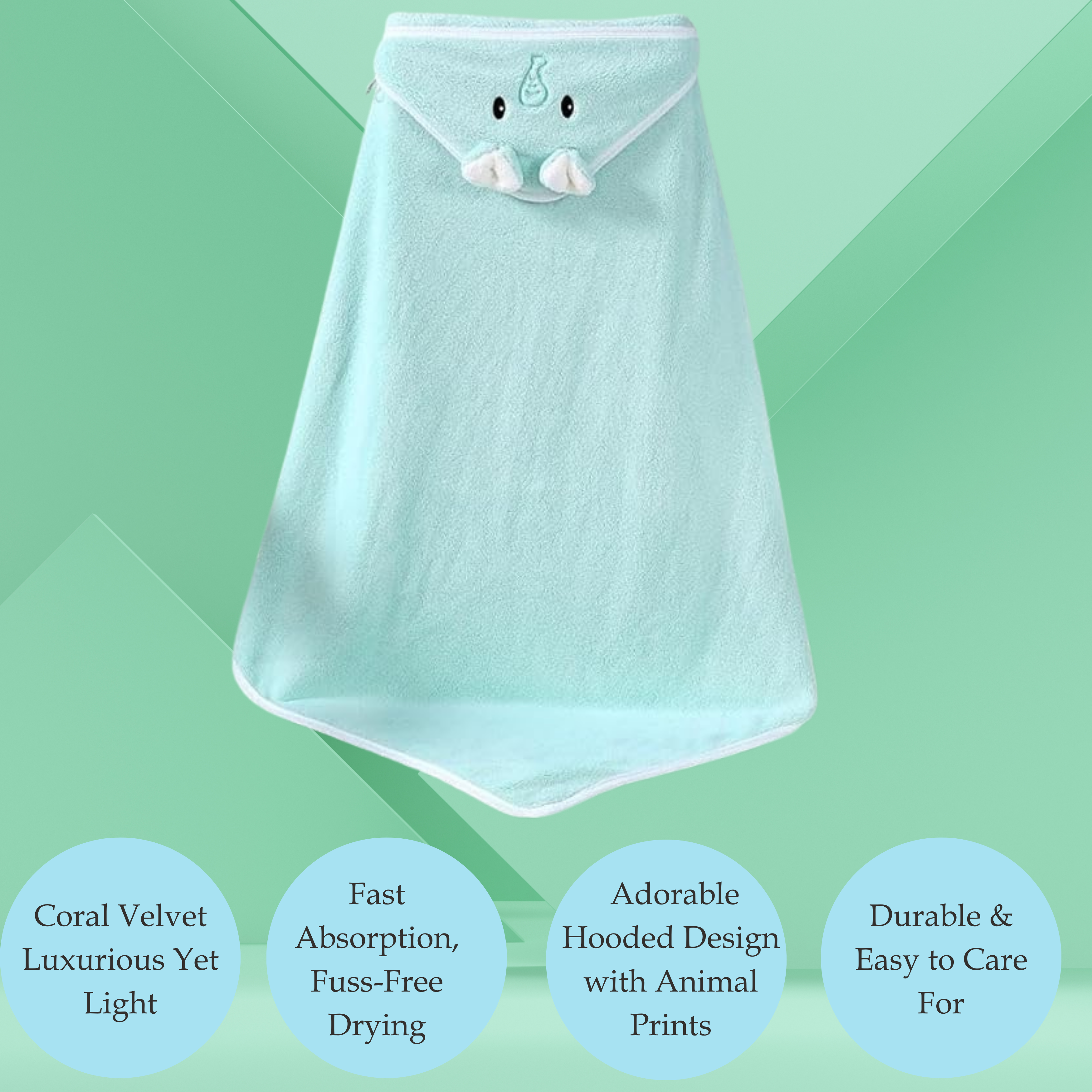 Hooded Baby Towels – 280 GSM Soft Cotton Bath Wraps