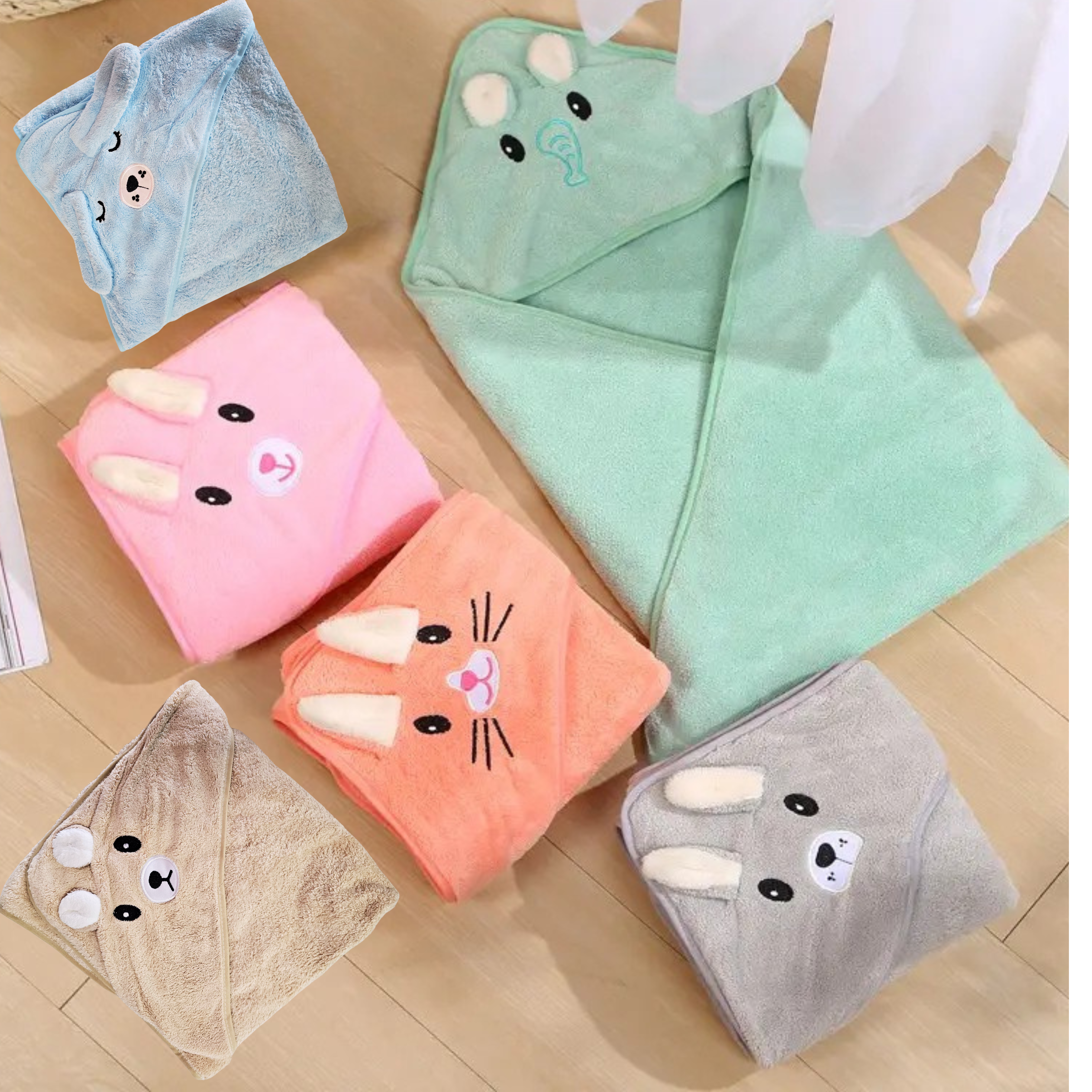 Hooded Baby Towels – 280 GSM Soft Cotton Bath Wraps