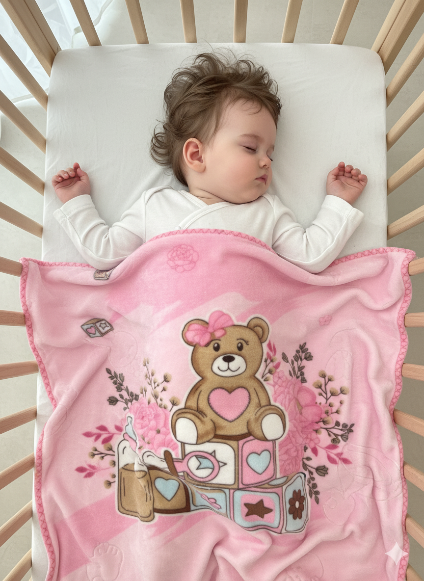 Premium Baby Blanket – Ultra Soft 675 g Plush Blanket for Newborns & Kids