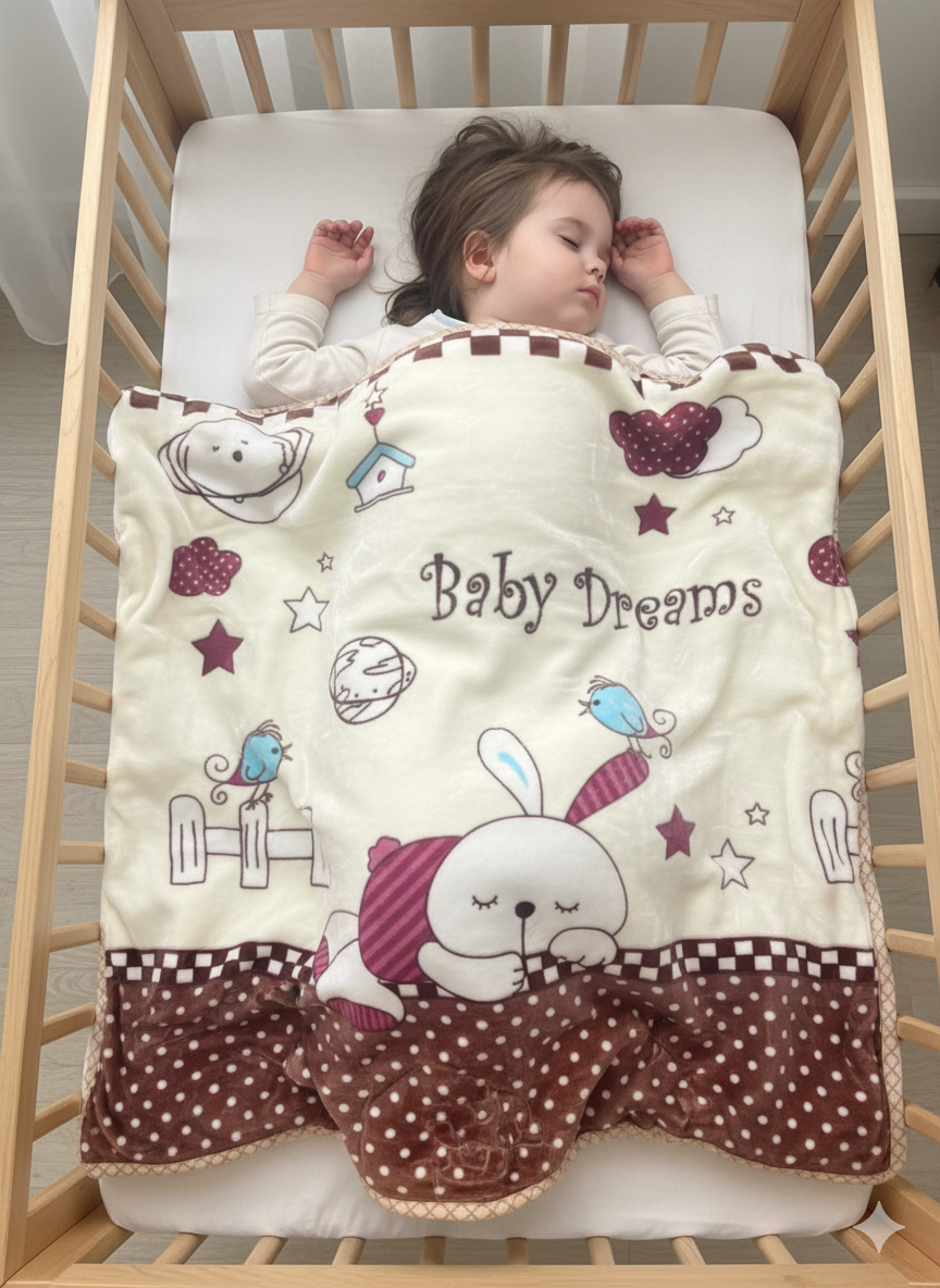 Premium Baby Blanket – Ultra Soft 675 g Plush Blanket for Newborns & Kids