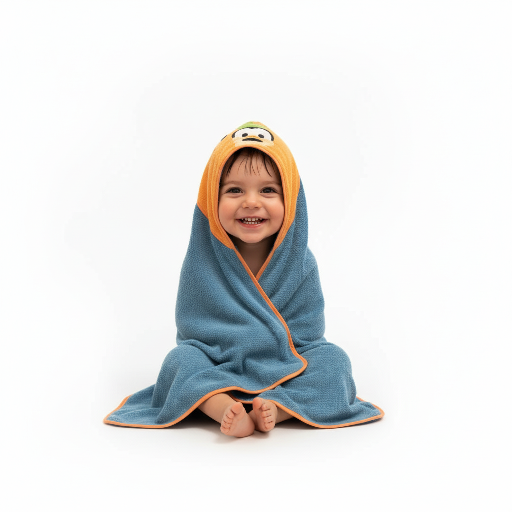 Disney Character Baby Hooded Towel – Soft 280 GSM Cotton Bath Wrap