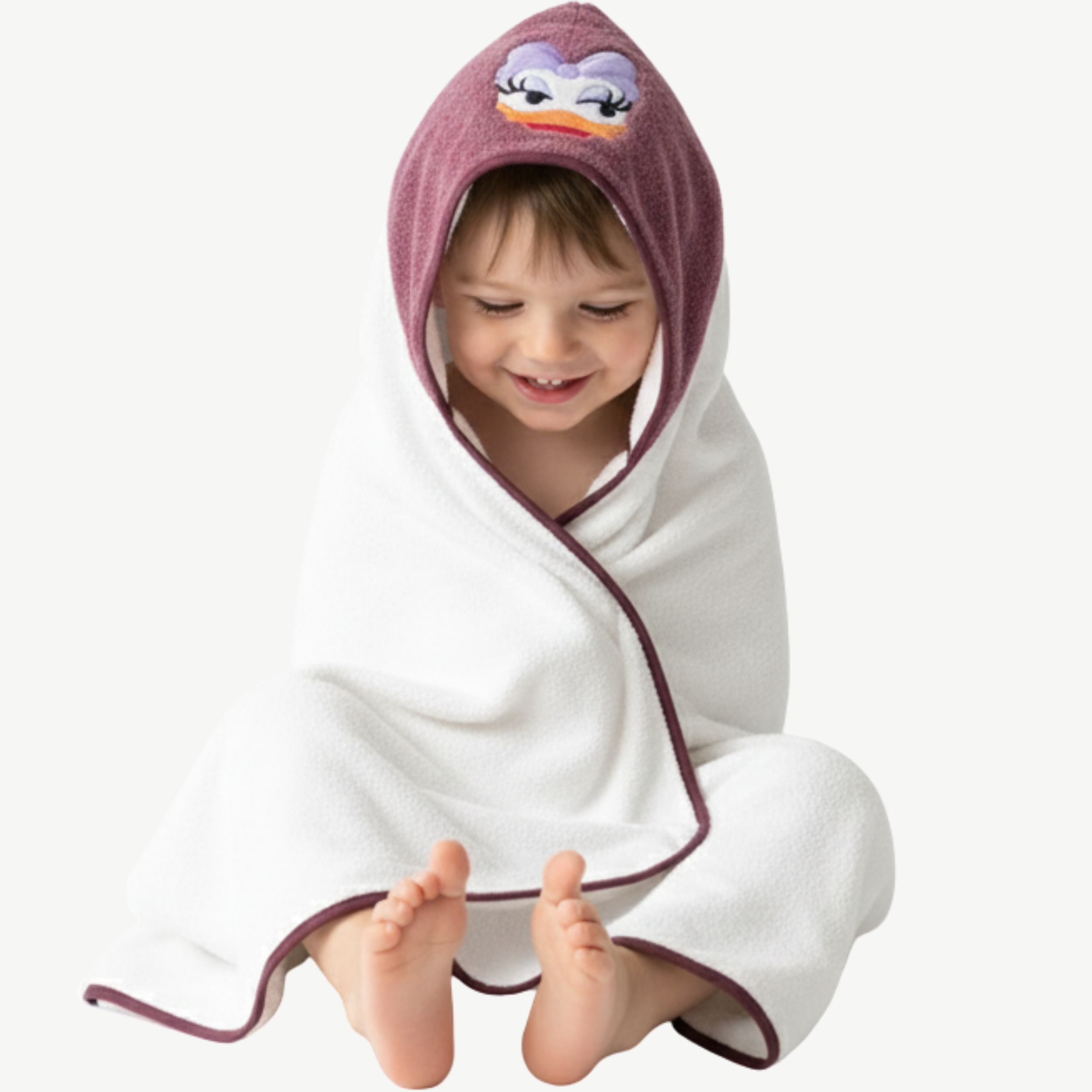 Disney Character Baby Hooded Towel – Soft 280 GSM Cotton Bath Wrap
