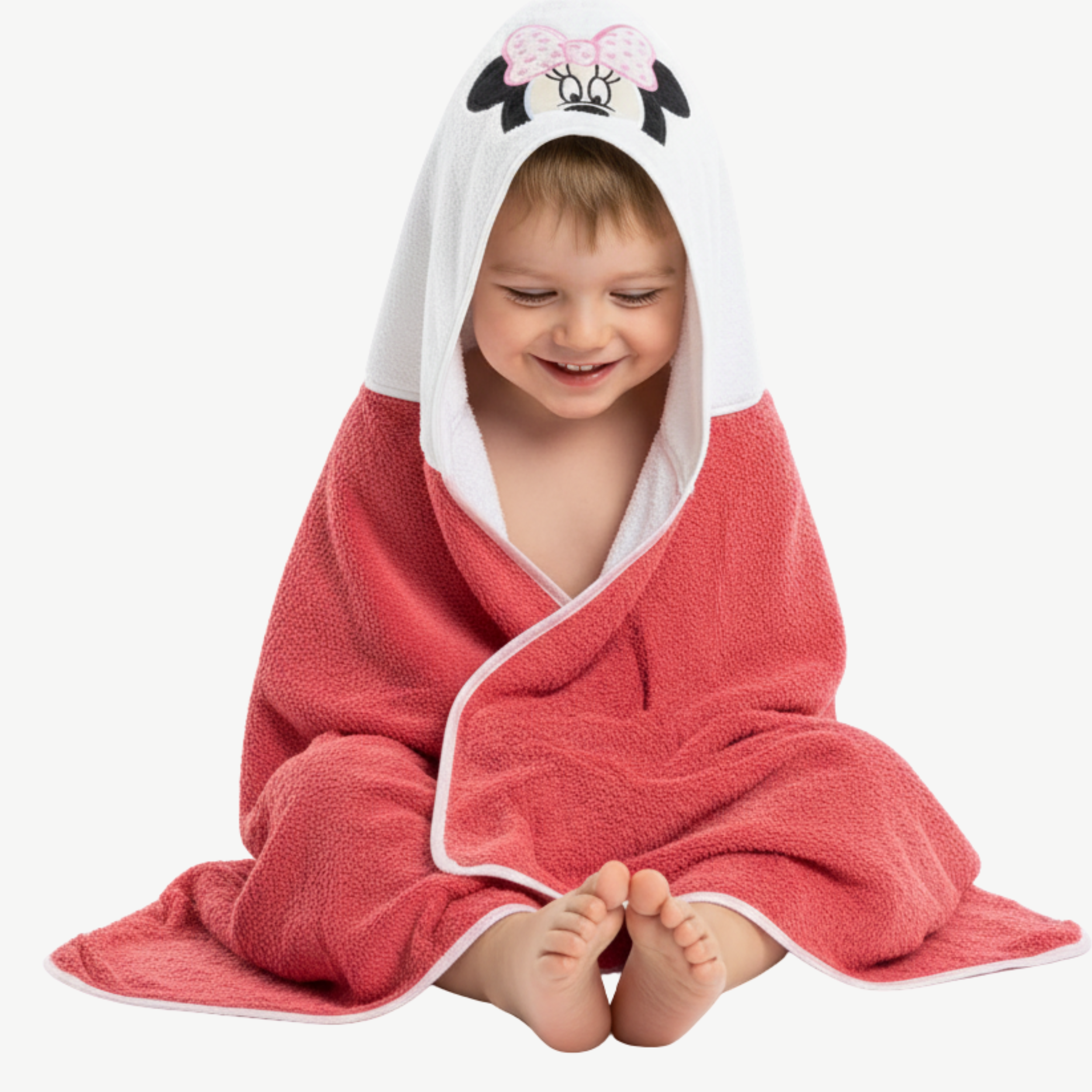 Disney Character Baby Hooded Towel – Soft 280 GSM Cotton Bath Wrap