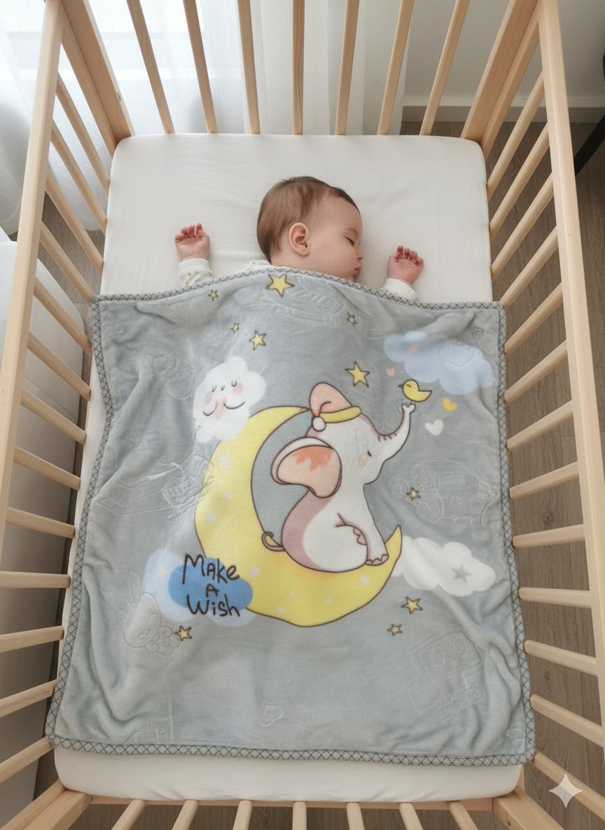 Premium Baby Blanket – Ultra Soft 675 g Plush Blanket for Newborns & Kids