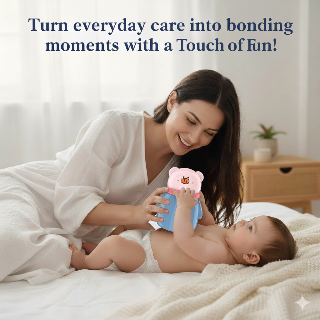 Cute Animal Powder Puff for Babies – Soft & Gentle Baby Care