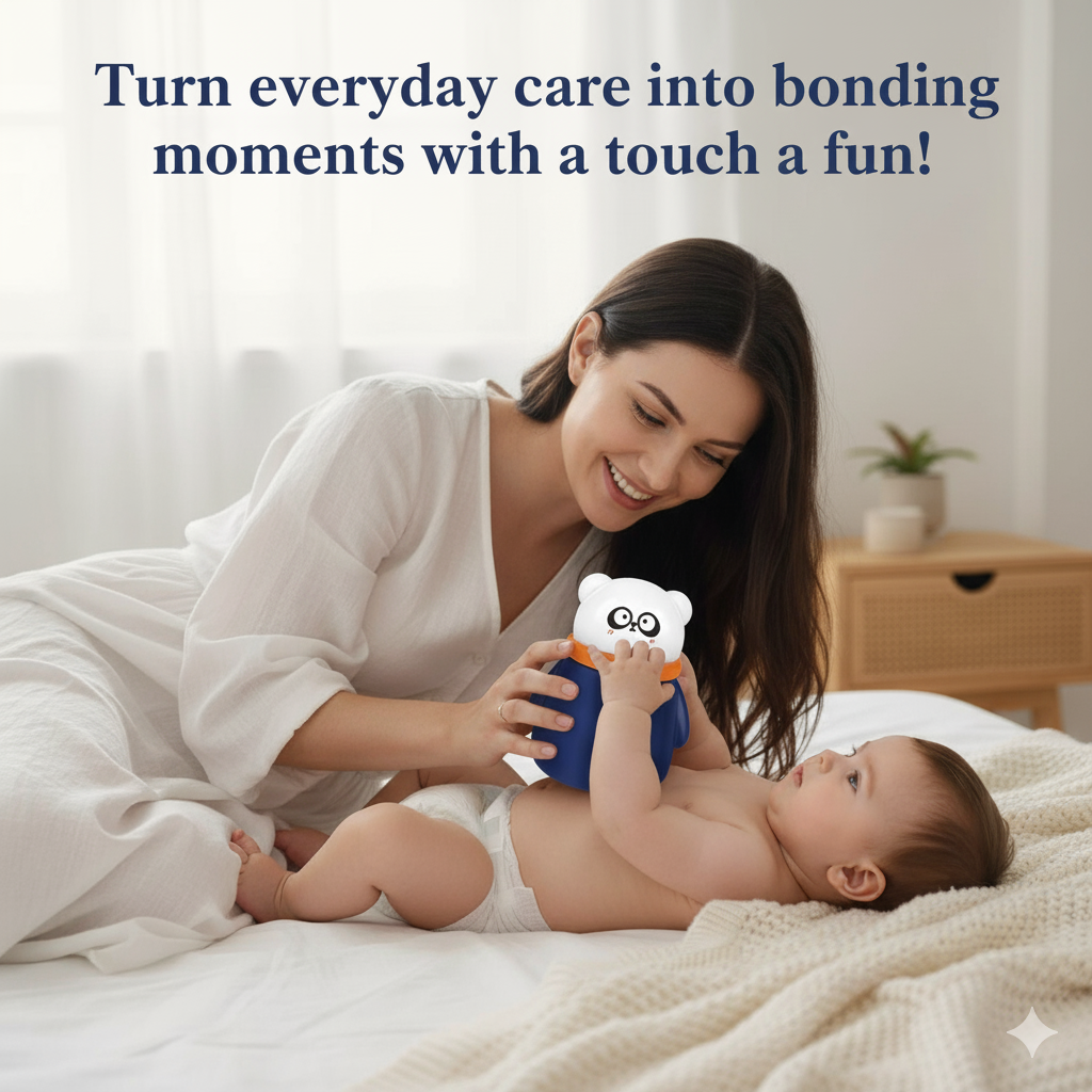 Cute Animal Powder Puff for Babies – Soft & Gentle Baby Care