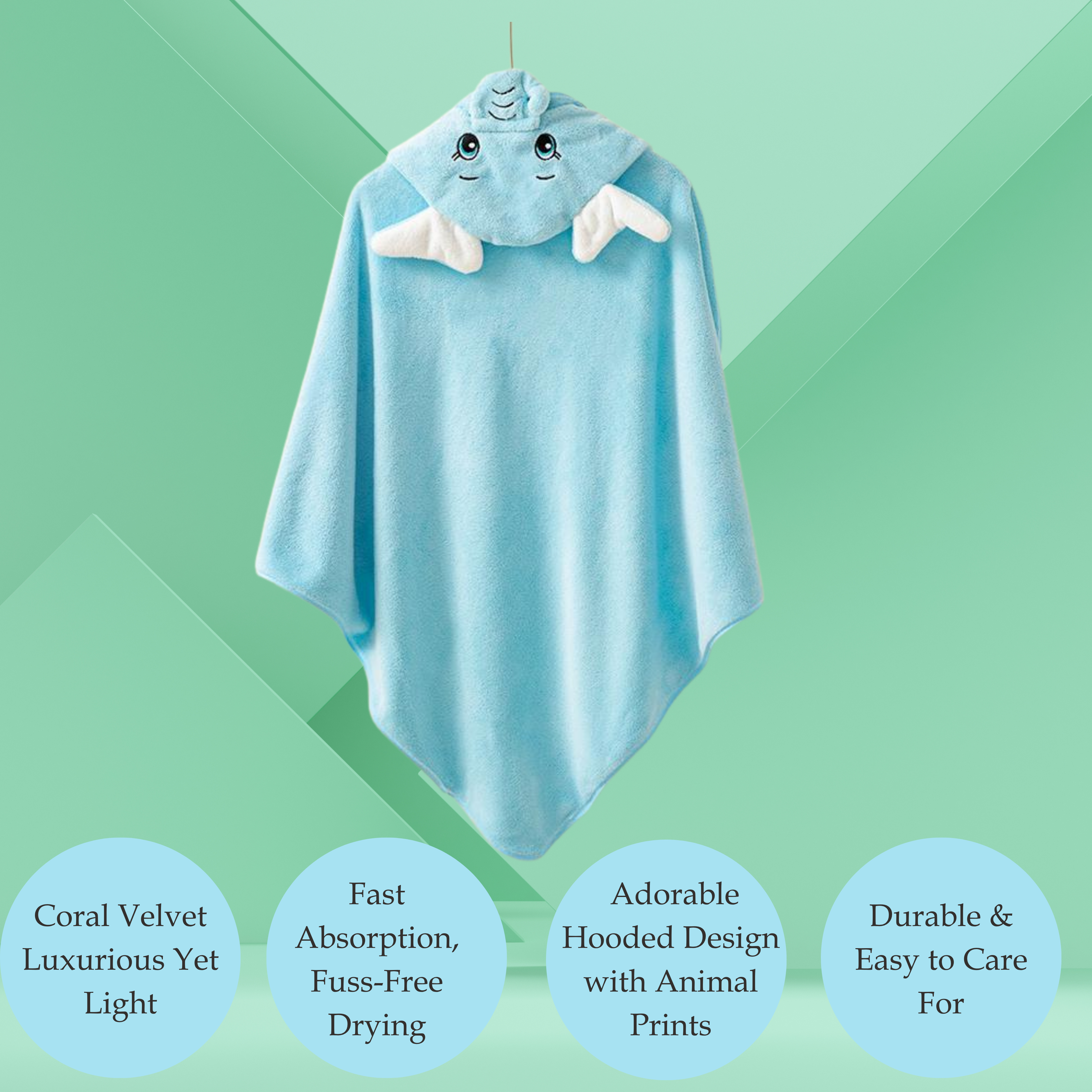 Elephant Hooded Baby Towels – Soft, Absorbent & Adorable Bath Wraps