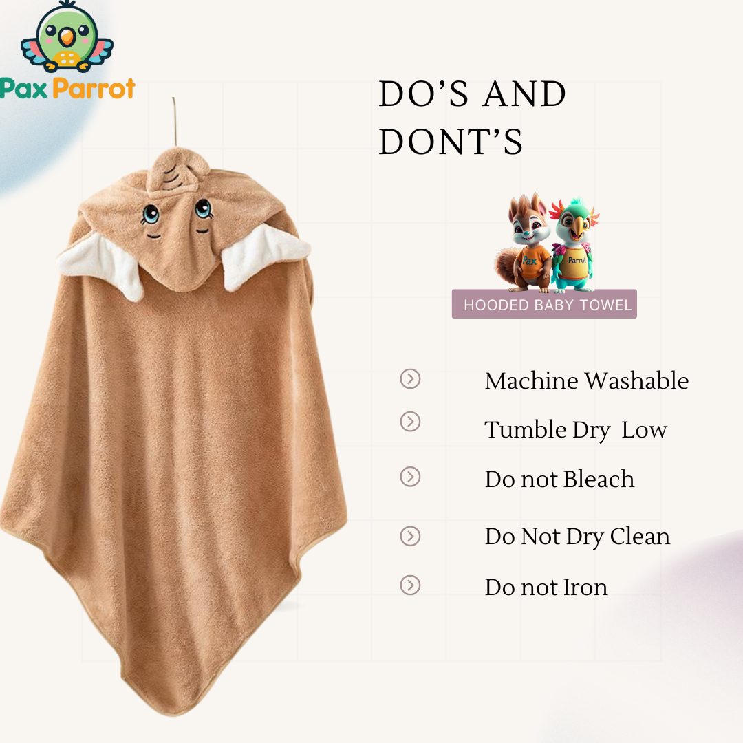 Elephant Hooded Baby Towels – Soft, Absorbent & Adorable Bath Wraps