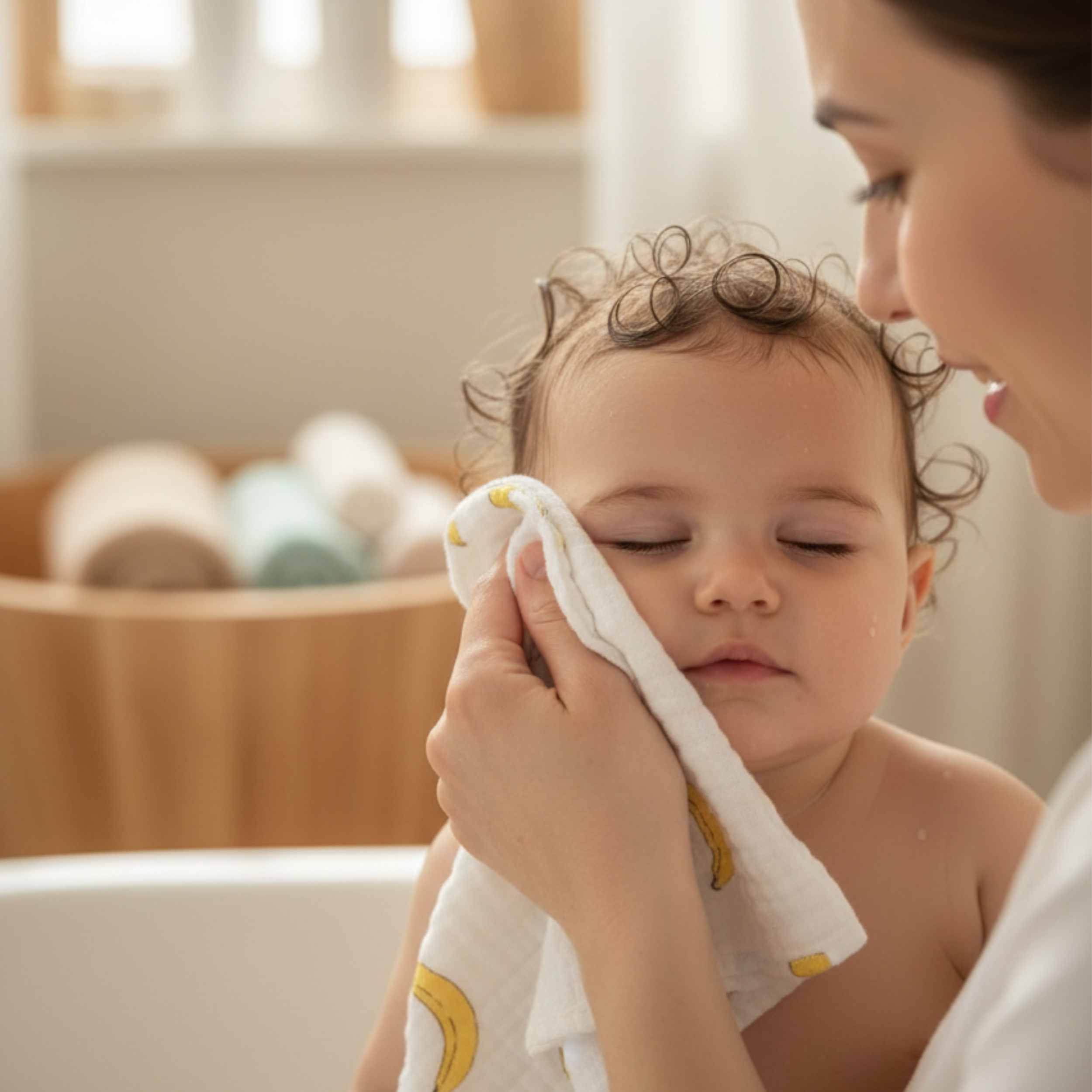 Muslin Cotton Face Towels (Pack of 5) – Premium 6-Layer Muslin Napkins for Babies & Toddlers