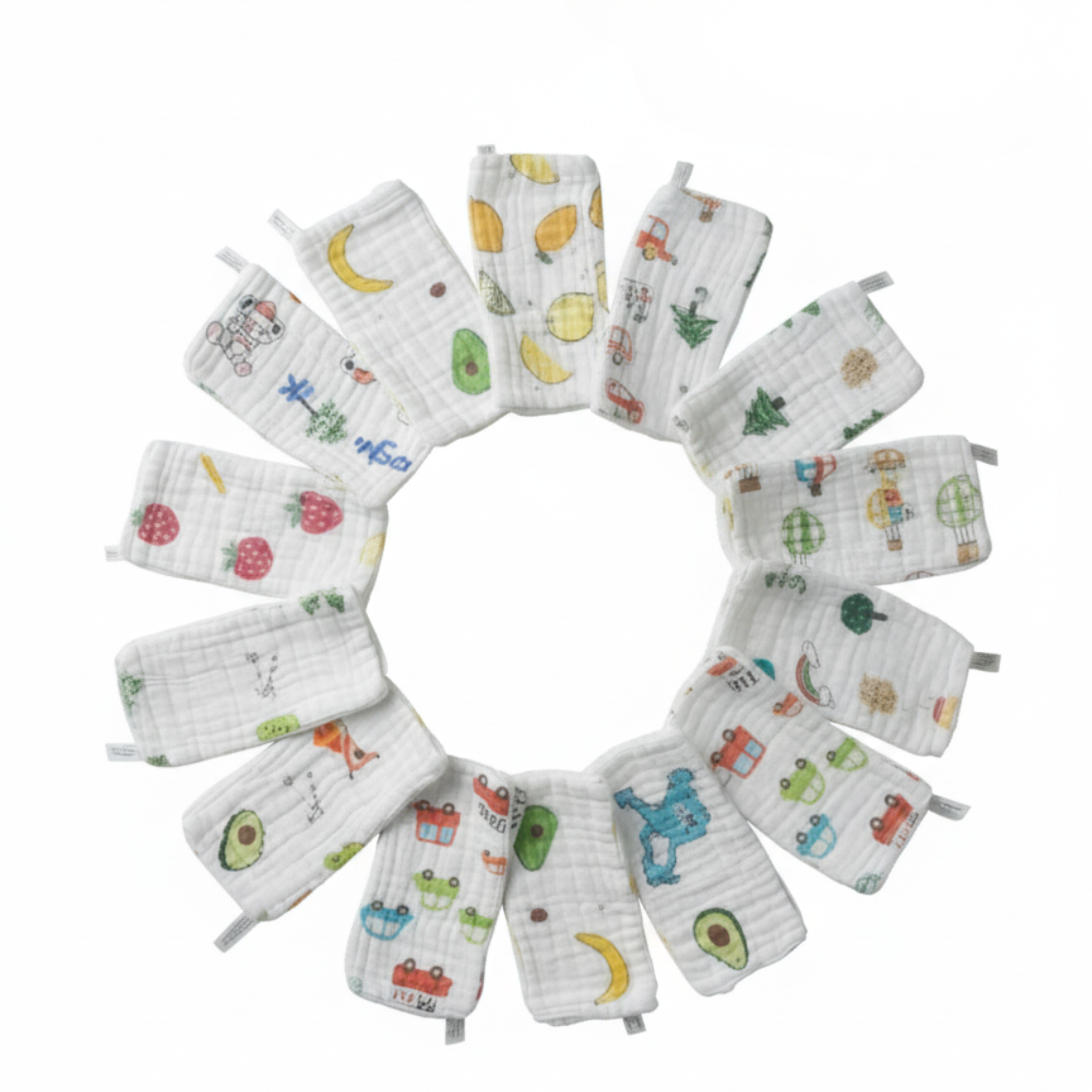 Muslin Cotton Face Towels (Pack of 5) – Premium 6-Layer Muslin Napkins for Babies & Toddlers